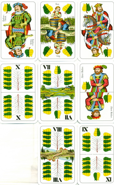 Cărţi de joc ungureşti - Verde